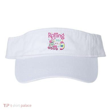 9th Bday Rolling Into 9 Birthday Roller Skate Party Visor