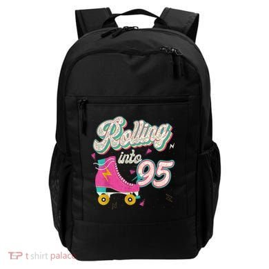 95th Birthday Roller Skates Rolling Into 95 Years Old Bday Backpack