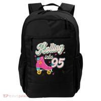 95th Birthday Roller Skates Rolling Into 95 Years Old Bday Backpack thumb 0