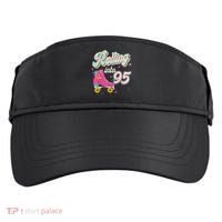 95th Birthday Roller Skates Rolling Into 95 Years Old Bday Adult Drive Performance Visor thumb 0