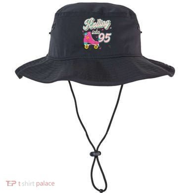 95th Birthday Roller Skates Rolling Into 95 Years Old Bday Bucket Hat