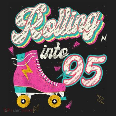 95th Birthday Roller Skates Rolling Into 95 Years Old Bday 11oz C Handle Ceramic Mug