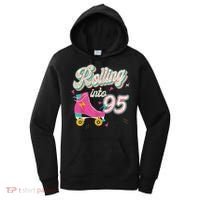 95th Birthday Roller Skates Rolling Into 95 Years Old Bday Women's Hoodie thumb 0
