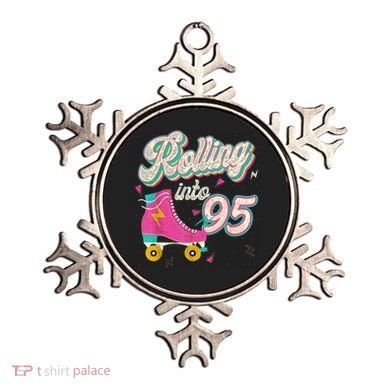 95th Birthday Roller Skates Rolling Into 95 Years Old Bday Ornament