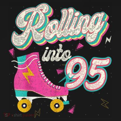 95th Birthday Roller Skates Rolling Into 95 Years Old Bday Sustainable Knit Beanie