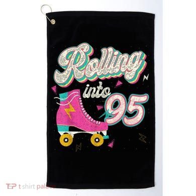 95th Birthday Roller Skates Rolling Into 95 Years Old Bday Golf Towel