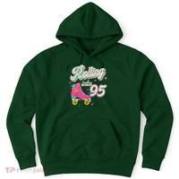 95th Birthday Roller Skates Rolling Into 95 Years Old Bday Hoodie thumb 0