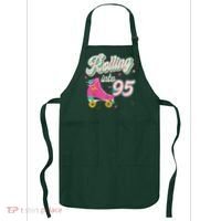 95th Birthday Roller Skates Rolling Into 95 Years Old Bday Apron thumb 0