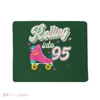 95th Birthday Roller Skates Rolling Into 95 Years Old Bday Mousepad thumb 0