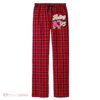 95th Birthday Roller Skates Rolling Into 95 Years Old Bday Men's Flannel Plaid Pajama Pants thumb 0