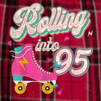 95th Birthday Roller Skates Rolling Into 95 Years Old Bday Men's Flannel Plaid Pajama Pants thumb 2