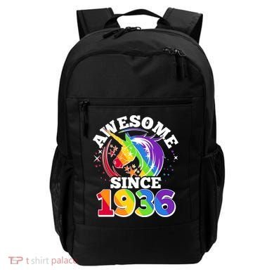 90th Birthday Rainbow Unicorn Awesome Since 1936 Backpack
