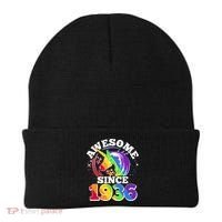 90th Birthday Rainbow Unicorn Awesome Since 1936 Beanie thumb 0