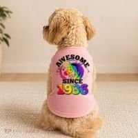 90th Birthday Rainbow Unicorn Awesome Since 1936 Doggie Tank thumb 2