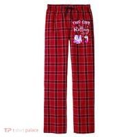 9th Bday Rolling Into 9 Birthday Girl Roller Skate Party Men's Flannel Plaid Pajama Pants thumb 0