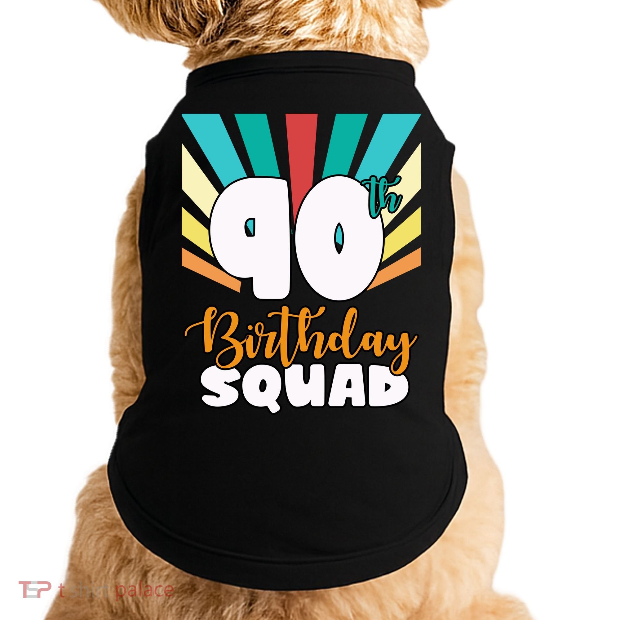 90th Birthday Squad 90 Years Old Doggie Tank