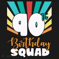 90th Birthday Squad 90 Years Old Doggie Tank thumb 4