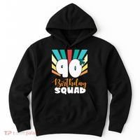 90th Birthday Squad 90 Years Old Hoodie thumb 0