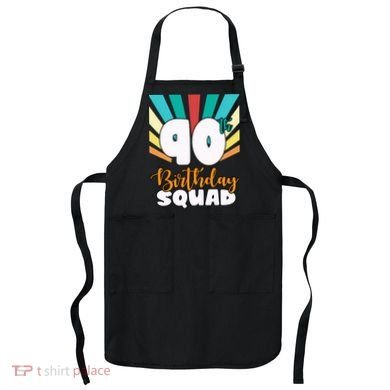 90th Birthday Squad 90 Years Old Apron