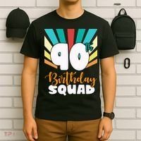 90th Birthday Squad 90 Years Old T-Shirt thumb 6