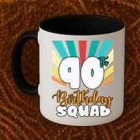 90th Birthday Squad 90 Years Old Coffee Mug thumb 2