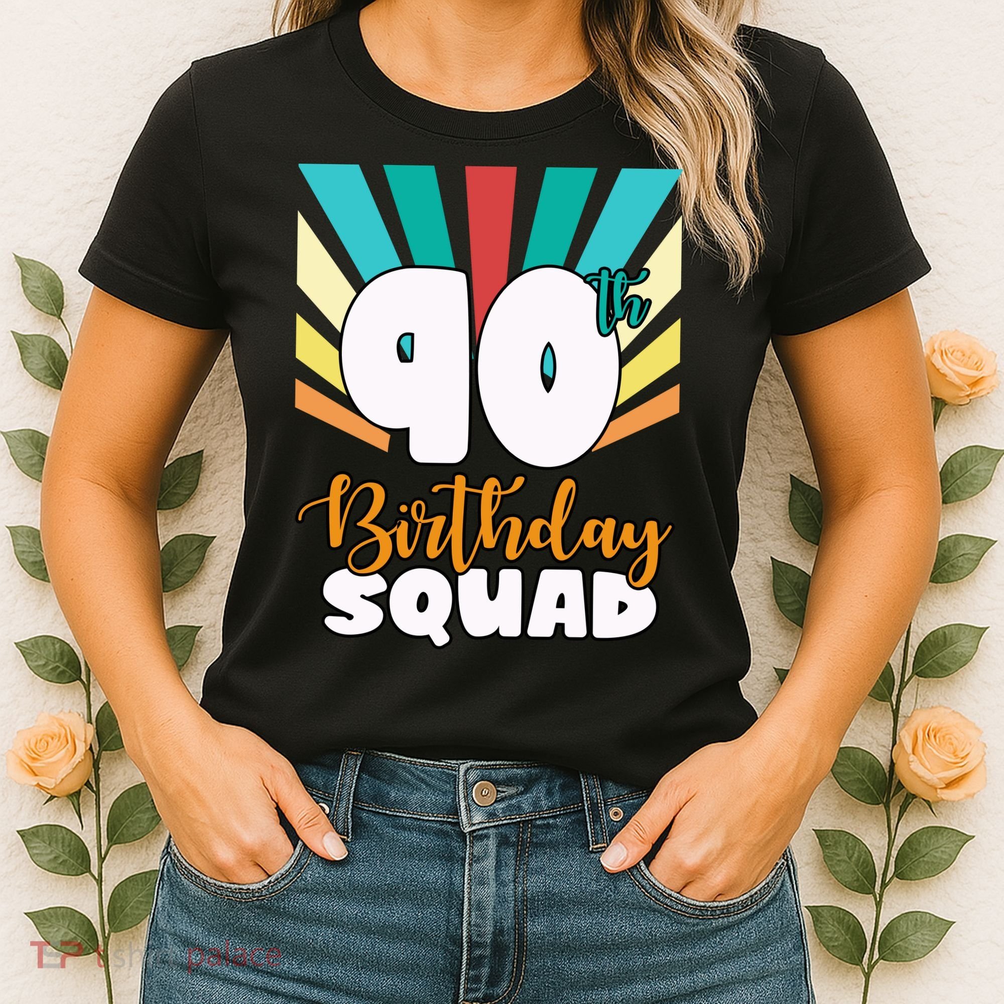 90th Birthday Squad 90 Years Old Women's T-Shirt