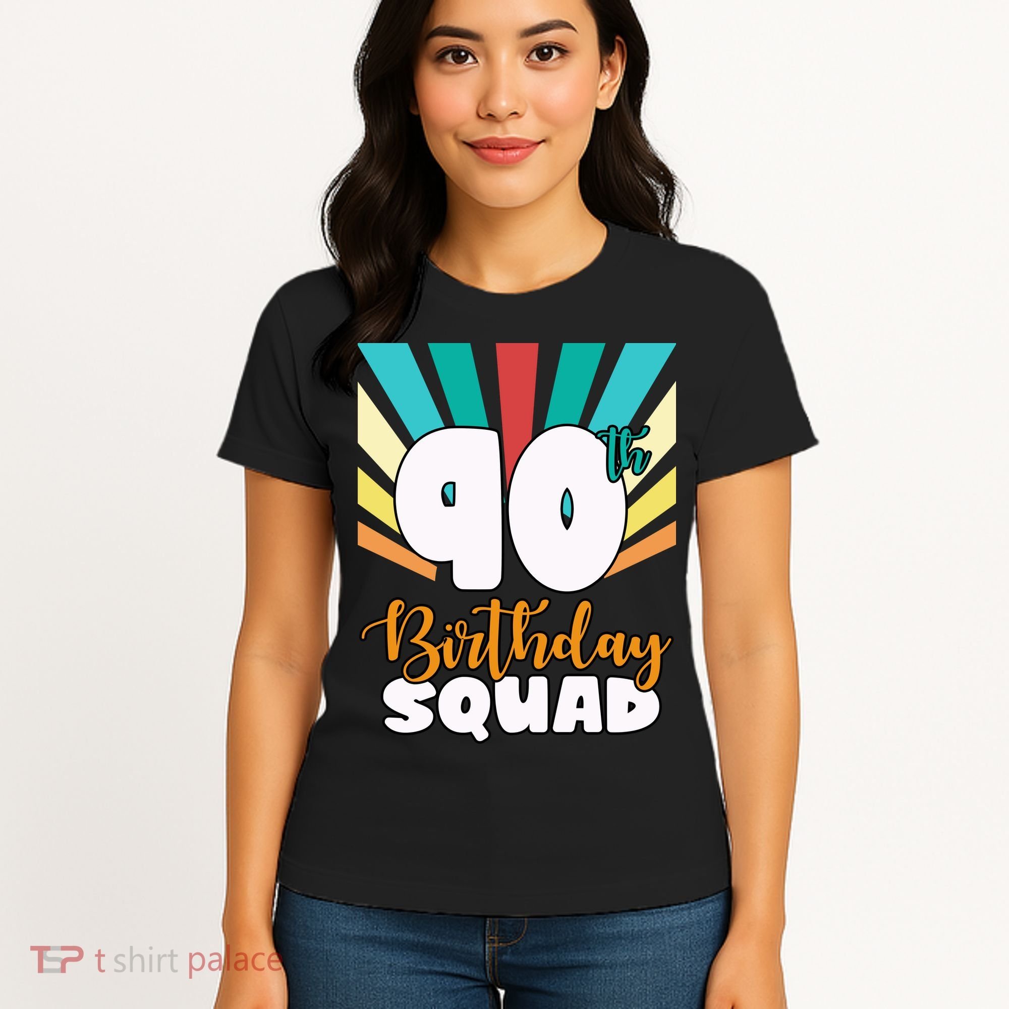 90th Birthday Squad 90 Years Old Women's T-Shirt