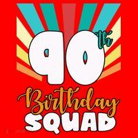 90th Birthday Squad 90 Years Old Santa Hat thumb 1
