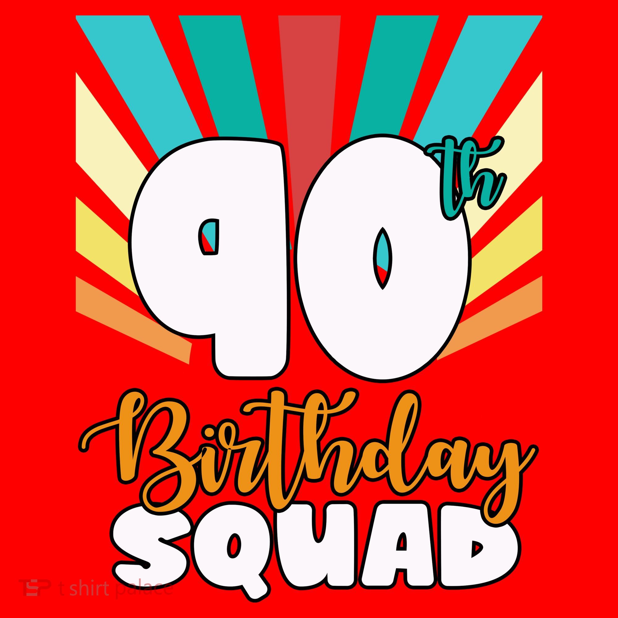 90th Birthday Squad 90 Years Old Santa Hat