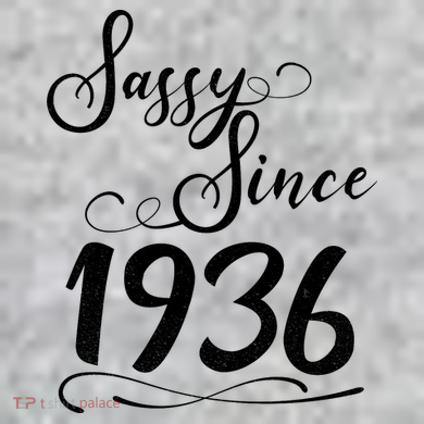 90th Birthday Sassy Since 1936 The Baniff Cuffed Pom Beanie