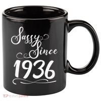 90th Birthday Sassy Since 1936 11oz C Handle Ceramic Mug thumb 0
