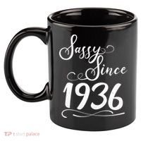 90th Birthday Sassy Since 1936 11oz C Handle Ceramic Mug thumb 2
