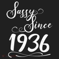 90th Birthday Sassy Since 1936 Urban Oversized Heavyweight T-Shirt thumb 2