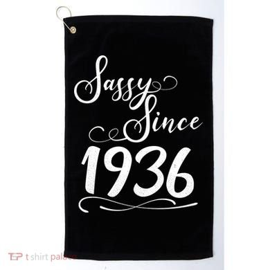 90th Birthday Sassy Since 1936 Golf Towel