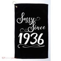 90th Birthday Sassy Since 1936 Golf Towel thumb 0