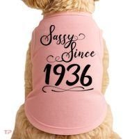 90th Birthday Sassy Since 1936 Doggie Tank thumb 0