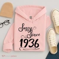 90th Birthday Sassy Since 1936 Hoodie thumb 4