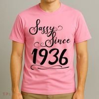 90th Birthday Sassy Since 1936 T-Shirt thumb 3