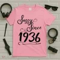 90th Birthday Sassy Since 1936 T-Shirt thumb 5