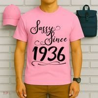 90th Birthday Sassy Since 1936 T-Shirt thumb 6