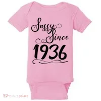 90th Birthday Sassy Since 1936 Baby Bodysuit thumb 0