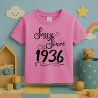 90th Birthday Sassy Since 1936 Toddler T-Shirt thumb 3