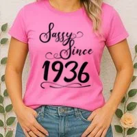 90th Birthday Sassy Since 1936 Women's T-Shirt thumb 2