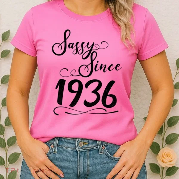 90th Birthday Sassy Since 1936 Women's T-Shirt