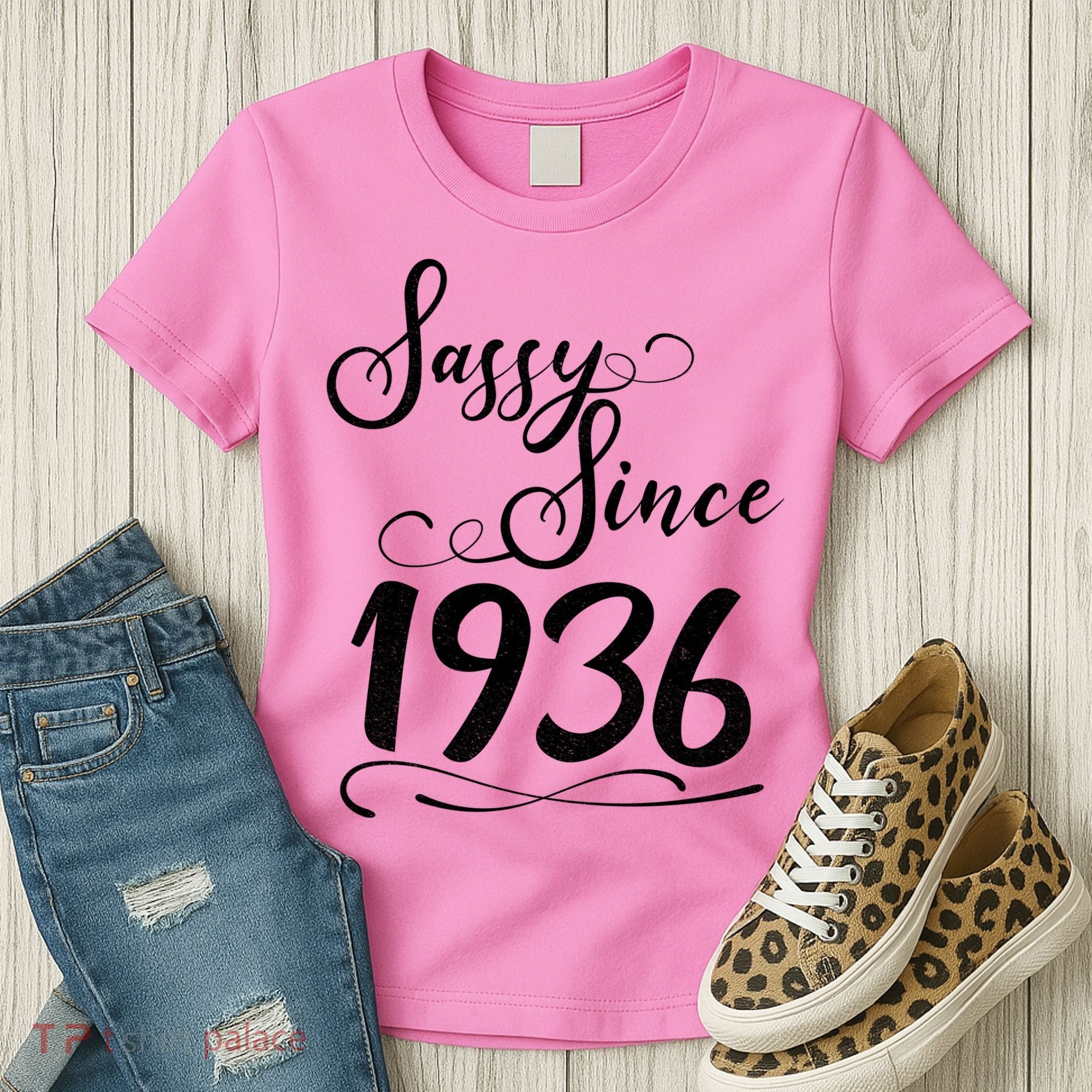 90th Birthday Sassy Since 1936 Women's T-Shirt