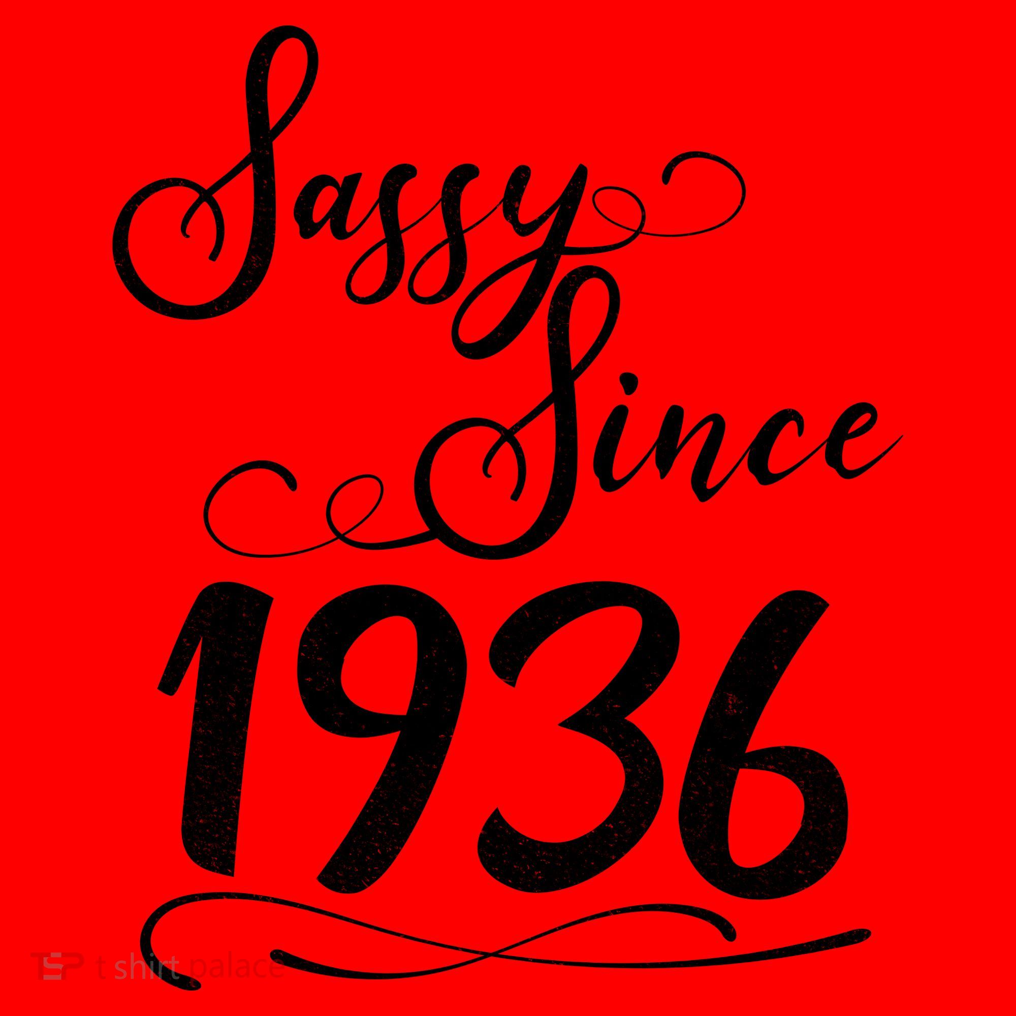 90th Birthday Sassy Since 1936 Santa Hat