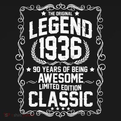 90th Birthday The Original Legend 1936 Awesome Classic  Ornament