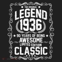 90th Birthday The Original Legend 1936 Awesome Classic  Hat thumb 2