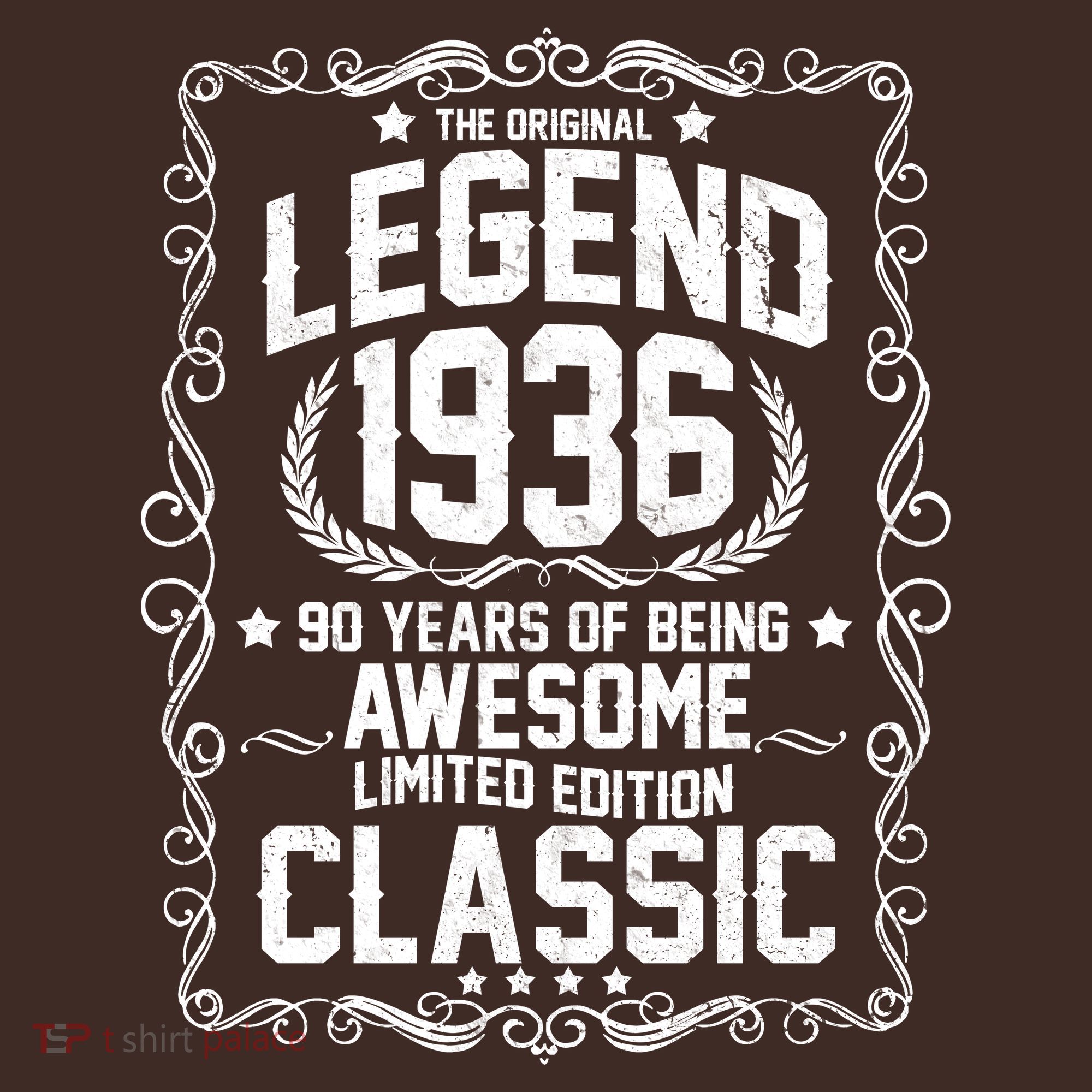 90th Birthday The Original Legend 1936 Awesome Classic  T-Shirt