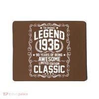 90th Birthday The Original Legend 1936 Awesome Classic  Mousepad thumb 0